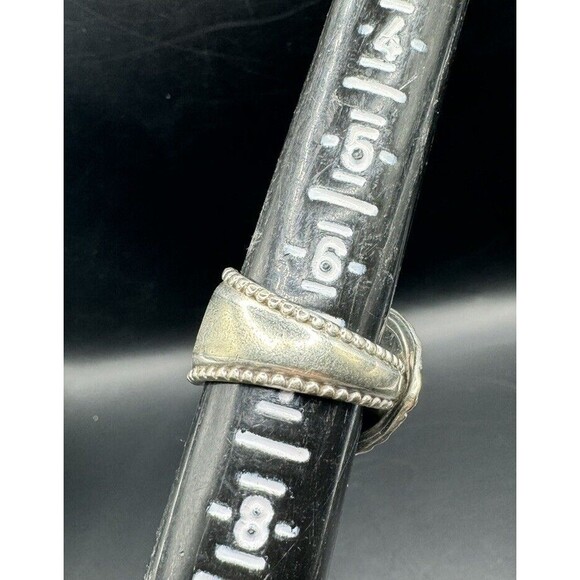 Wm Rogers Spoon Ring Size 7 Vintage Scroll Work Chunky Artisan Boho Silver Plate - Picture 7 of 7
